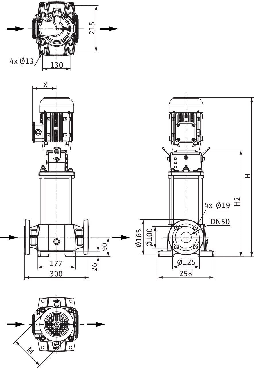 WILO Hochdruck-Kreiselpumpe Helix FIRST V 1602-5/25/E/S/ Art. 4200982