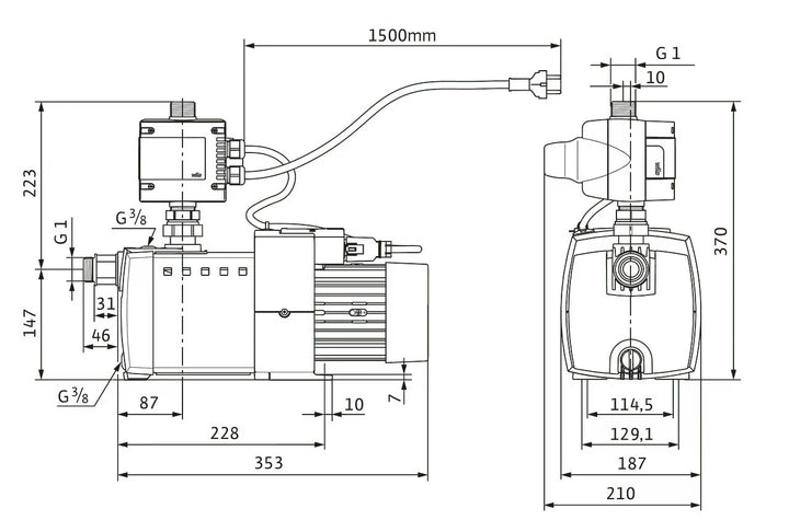 WILO Wasserversorgung HiMulti 3 C 1-23 Art. 2543603