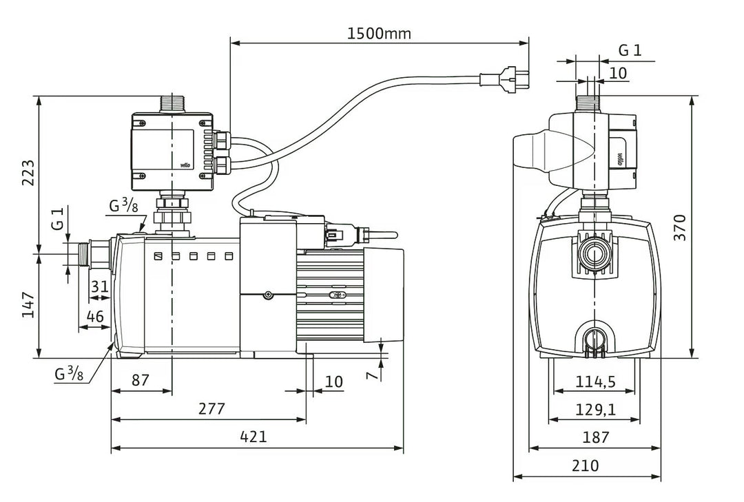 WILO Wasserversorgung HiMulti 3 C 1-25 Art. 2543605
