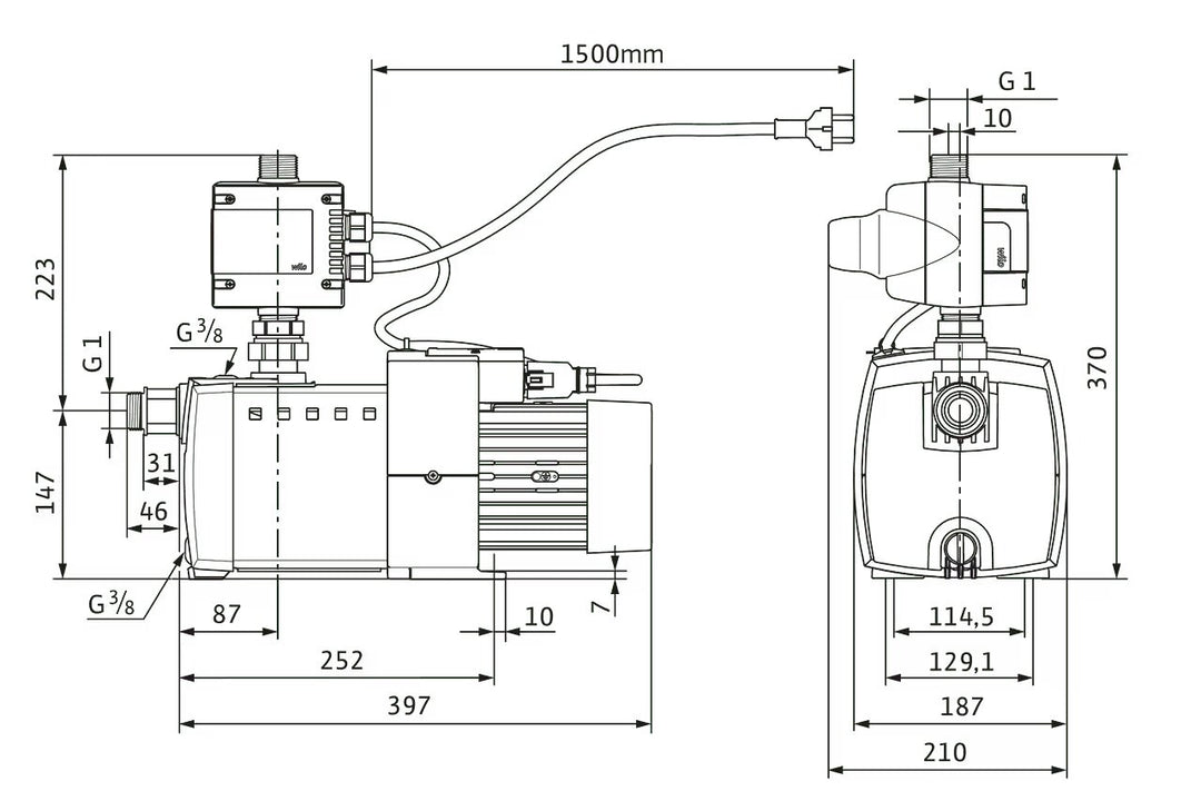 WILO Wasserversorgung HiMulti 3 C 1-44 P Art. 2543601