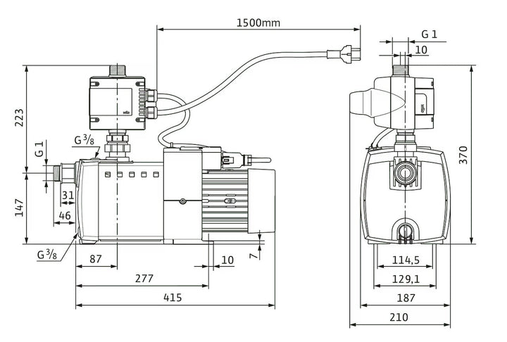 WILO Wasserversorgung HiMulti 3 C 1-45 Art. 2543608