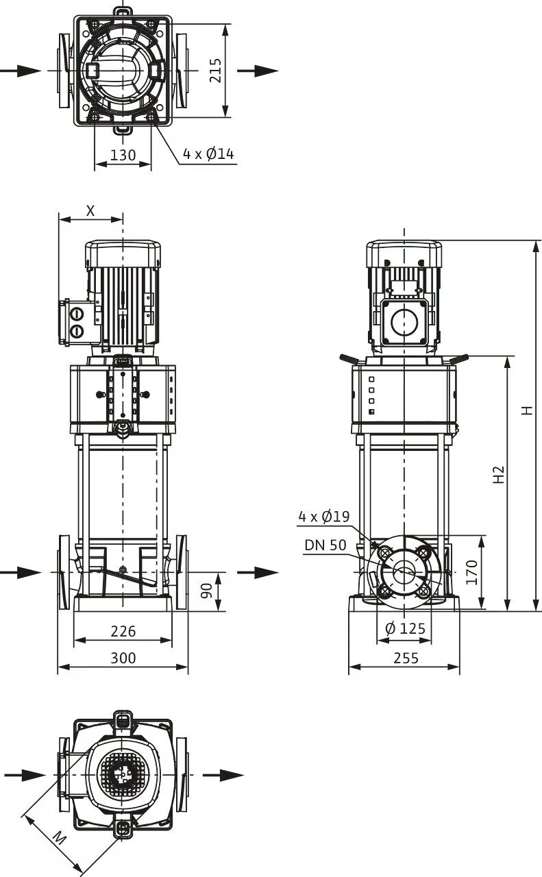 WILO Hochdruck-Kreiselpumpe HELIX V2205-1/16/E/KS/400-50 Art. 4246585