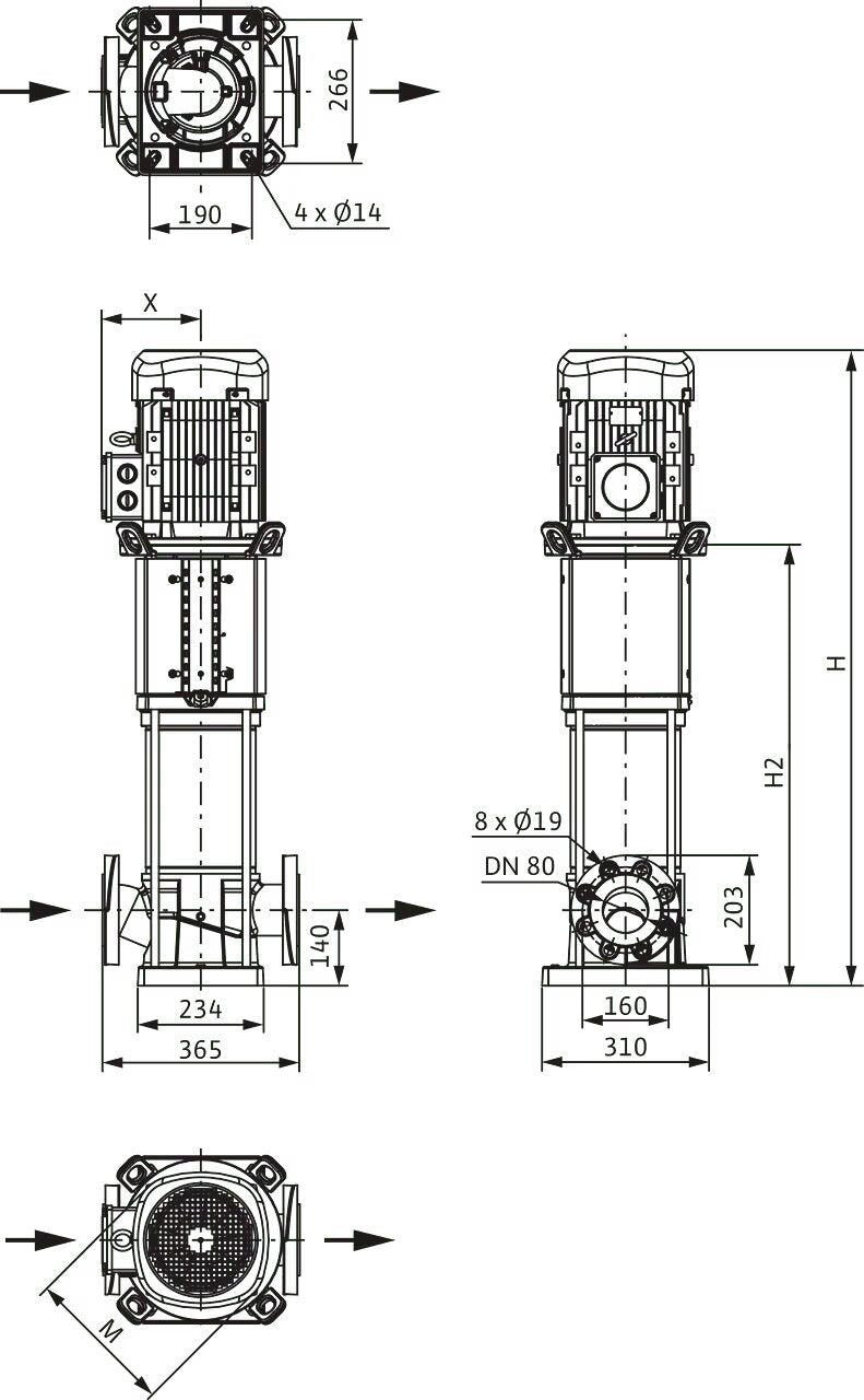 WILO Hochdruck-Kreiselpump HELIX V5207/2-1/25/E/KS/400-50 Art. 4246790