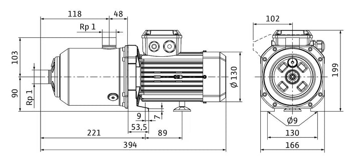 WILO Normalsaugende Kreiselpumpe MEDANA CH1-L.404-1/E/A/10T Art. 4231478