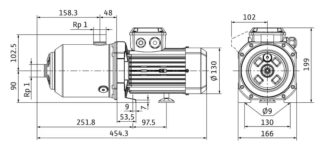 WILO Normalsaugende Kreiselpumpe MEDANA CH1-L.206-2/V/A/10T Art. 4235332