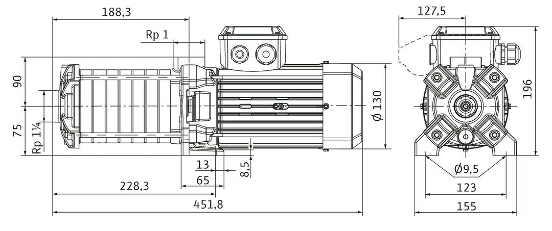 WILO mehrstufige Pumpe MEDANA CH1-LC.604-5/E/A/10T Art. 4233379