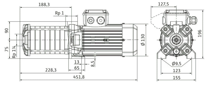 WILO mehrstufige Pumpe MEDANA CH1-LC.604-5/E/A/10T Art. 4233379