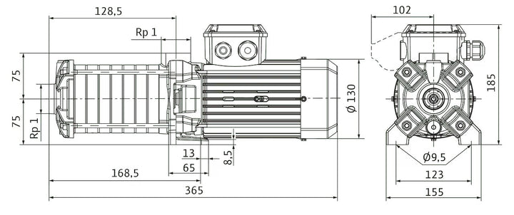WILO mehrstufige Pumpe MEDANA CH1-LC.203-5/E/A/10T Art. 4233358