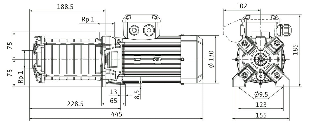 WILO mehrstufige Pumpe MEDANA CH1-LC.206-5/E/A/10T Art. 4233364