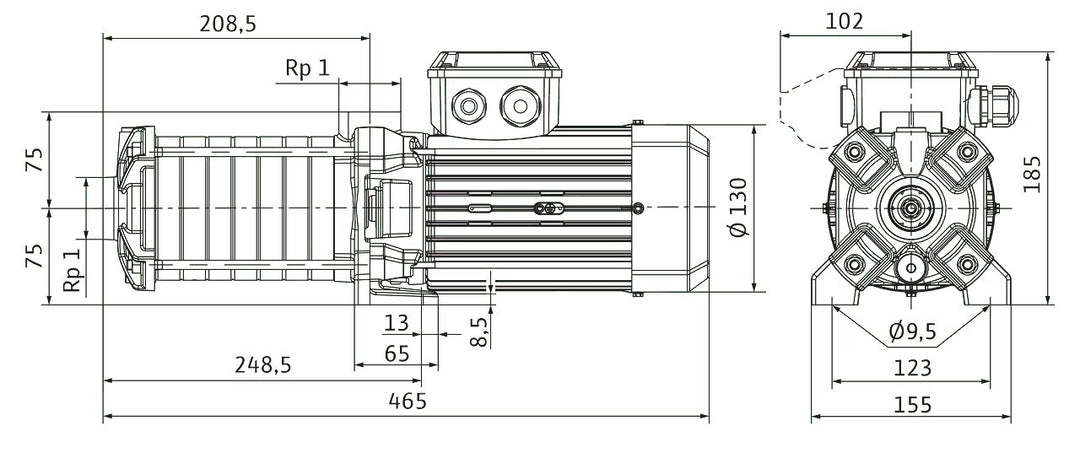 WILO mehrstufige Pumpe MEDANA CH1-LC.207-5/E/A/10T Art. 4233366