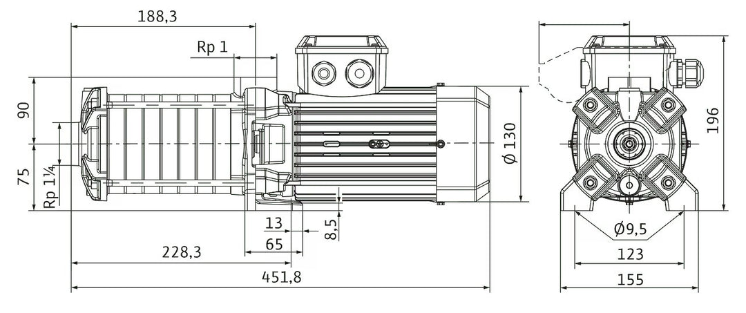 WILO mehrstufige Pumpe MEDANA CH1-LC.604-5/E/E/10T Art. 4233380