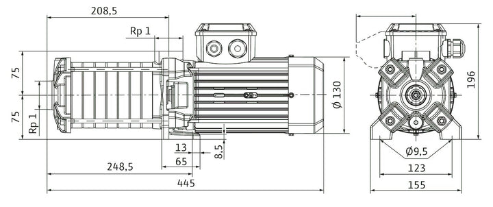 WILO mehrstufige Pumpe MEDANA CH1-LC.207-5/E/E/10T Art. 4233367