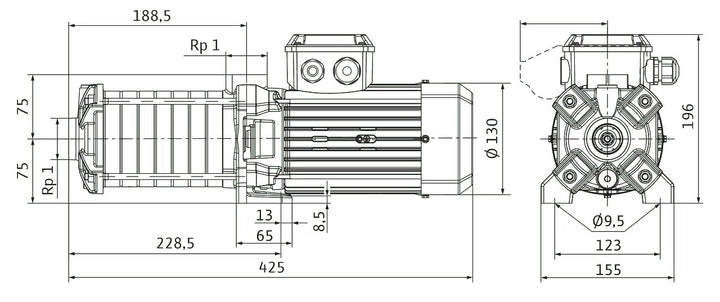 WILO mehrstufige Pumpe MEDANA CH1-LC.406-5/E/E/10T Art. 4233375