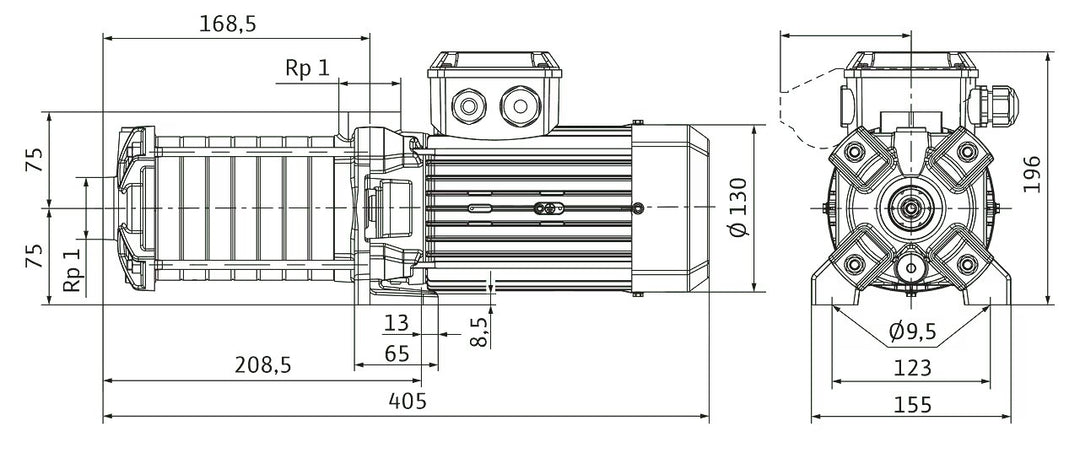 WILO mehrstufige Pumpe MEDANA CH1-LC.405-5/E/E/10T Art. 4233373
