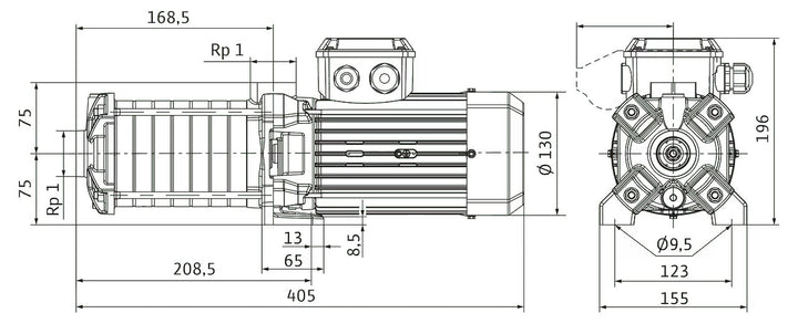 WILO mehrstufige Pumpe MEDANA CH1-LC.405-5/E/E/10T Art. 4233373
