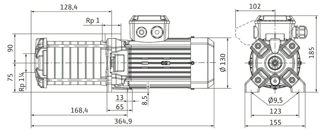 WILO mehrstufige Pumpe MEDANA CH1-LC.602-5/E/A/10T Art. 4233377