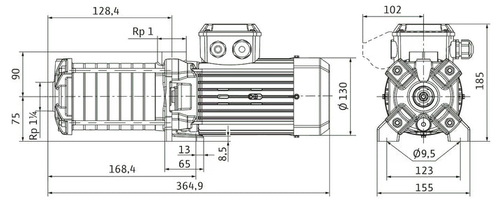 WILO mehrstufige Pumpe MEDANA CH1-LC.602-5/E/A/10T Art. 4233377