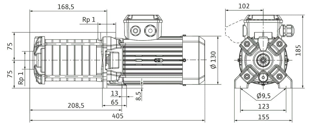 WILO mehrstufige Pumpe MEDANA CH1-LC.205-5/E/A/10T Art. 4233362