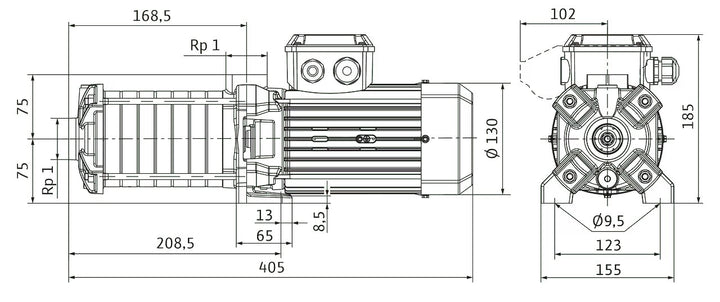 WILO mehrstufige Pumpe MEDANA CH1-LC.205-5/E/A/10T Art. 4233362