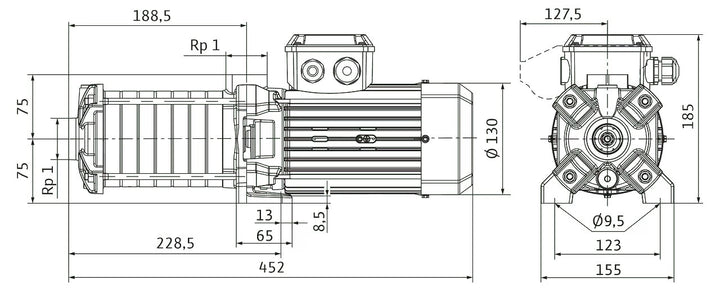 WILO mehrstufige Pumpe MEDANA CH1-LC.406-5/E/A/10T Art. 4233374