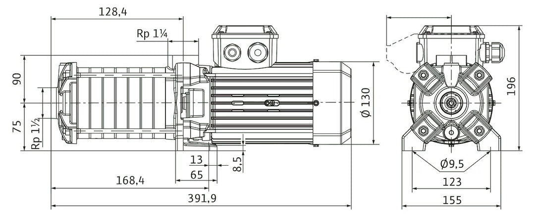 WILO mehrstufige Pumpe MEDANA CH1-LC.1002-5/E/E/10T Art. 4233383