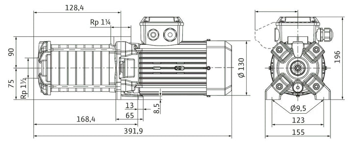 WILO mehrstufige Pumpe MEDANA CH1-LC.1002-5/E/E/10T Art. 4233383