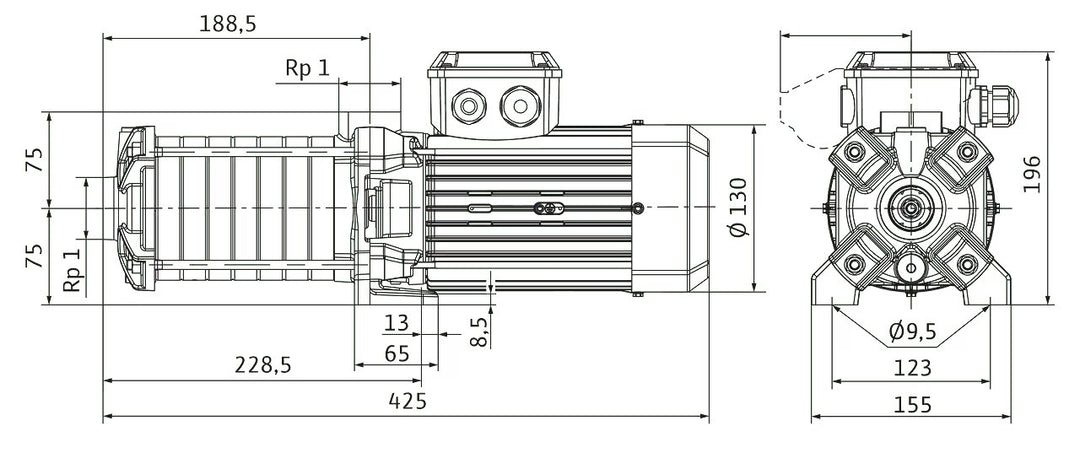 WILO mehrstufige Pumpe MEDANA CH1-LC.206-5/E/E/10T Art. 4233365