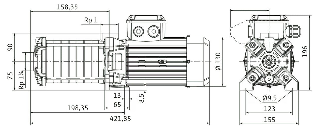 WILO mehrstufige Pumpe MEDANA CH1-LC.603-5/E/E/10T Art. 4233378