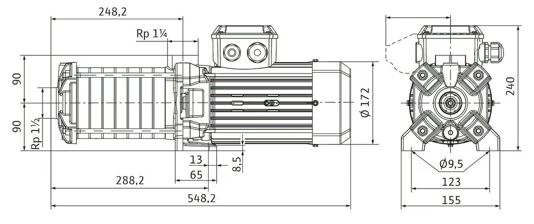 WILO mehrstufige Pumpe  MEDANA CH1-LC.1005-5/E/E/10T Art. 4233385