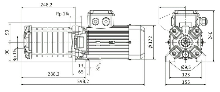 WILO mehrstufige Pumpe  MEDANA CH1-LC.1005-5/E/E/10T Art. 4233385