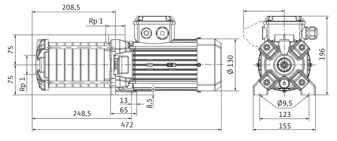 WILO mehrstufige Pumpe MEDANA CH1-LC.407-5/E/E/10T Art. 4233376