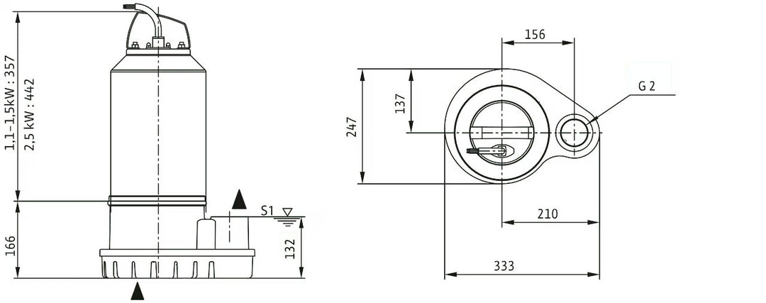 WILO Tauchmotorpumpe Padus UNI M05/M11-523/A Artikelnummer: 6084802