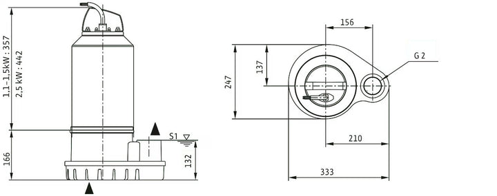 WILO Tauchmotorpumpe Padus UNI-M05K/T11-540 Art. 6089422
