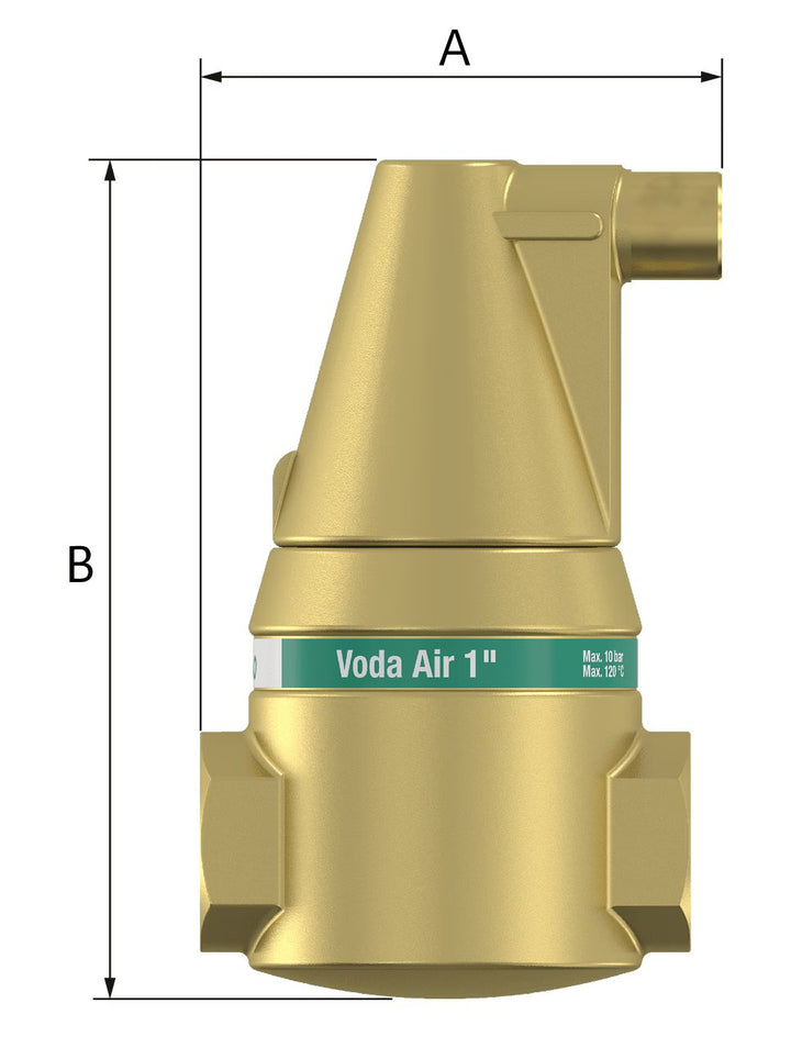 WILO Voda Air Luftabscheider 22 mm für horizontale Aufstellung Art. 2198831