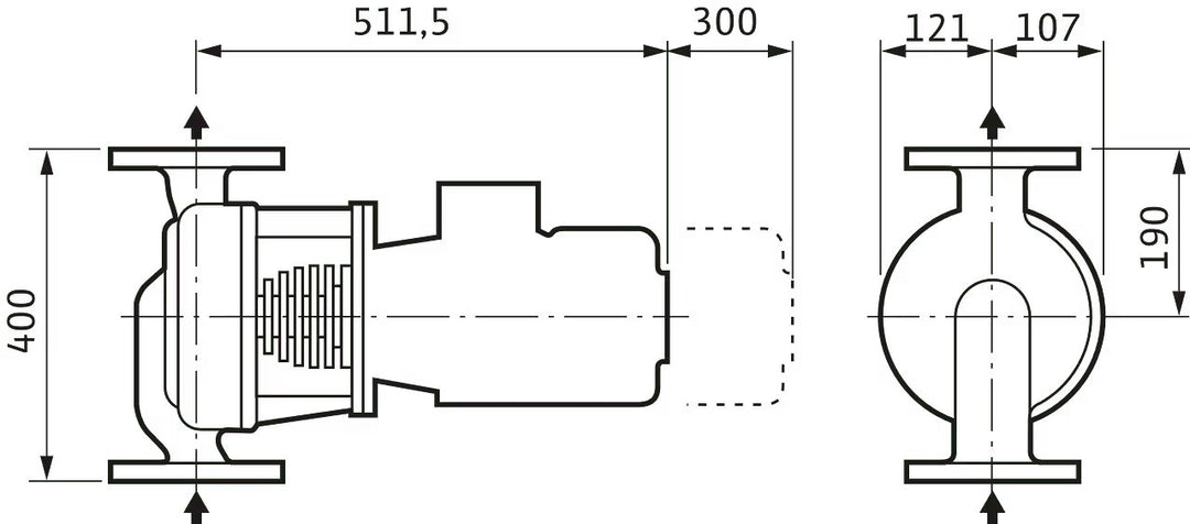 WILO Trockenläuferpumpe VeroLine-IPH-O 65/160-1,1/4 Art. 2121292