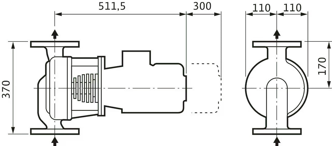 WILO Trockenläuferpumpe VeroLine-IPH-O 65/125-1,1/4 Art. 2121290