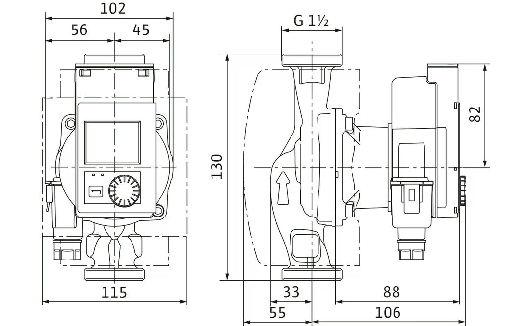 WILO Hocheffizienz-Pumpe Stratos PICO plus 25/0,5-4-130 Art. 4244374