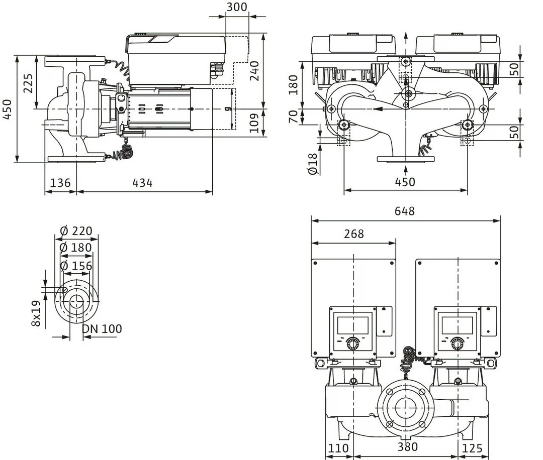 WILO Hocheffizienz Stratos GIGA2.0-D 100/1-17/2,2-R1-S1 Art. 2205836