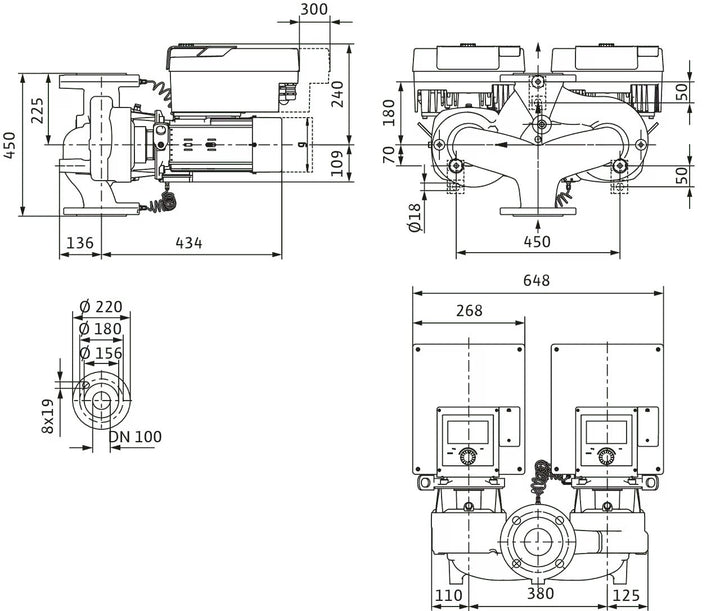 WILO Hocheffizienz Stratos GIGA2.0-D 100/1-17/2,2-R1-S1 Art. 2205836