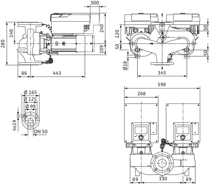 WILO Hocheffizienz Stratos GIGA2.0-D 50/1-37/3,0-R1 Art. 2205745