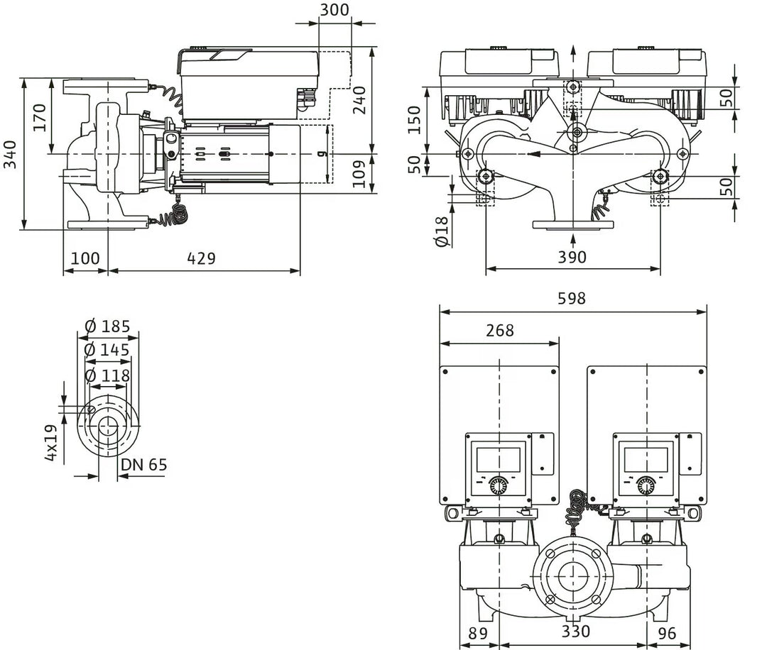 WILO Hocheffizienz Stratos GIGA2.0-D 65/1-31/3,0-R1 Art. 2205753