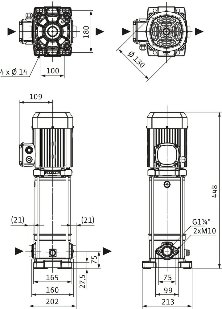 WILO Hochdruck-Kreiselpumpe Medana CV1-L.602-1/E/A/10O Art. 4240507