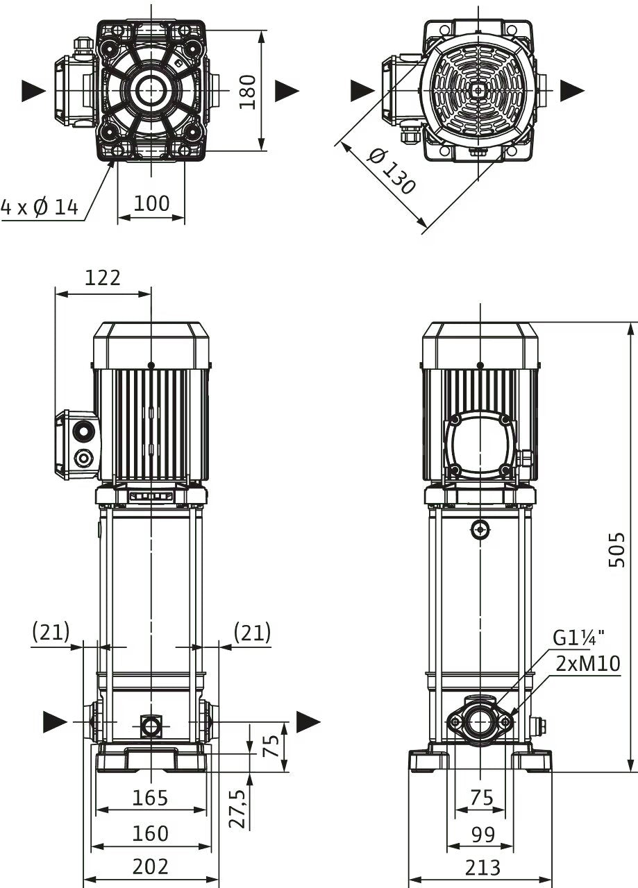 WILO Hochdruck-Kreiselpumpe Medana CV1-L.603-1/E/E/10O Art. 4240511