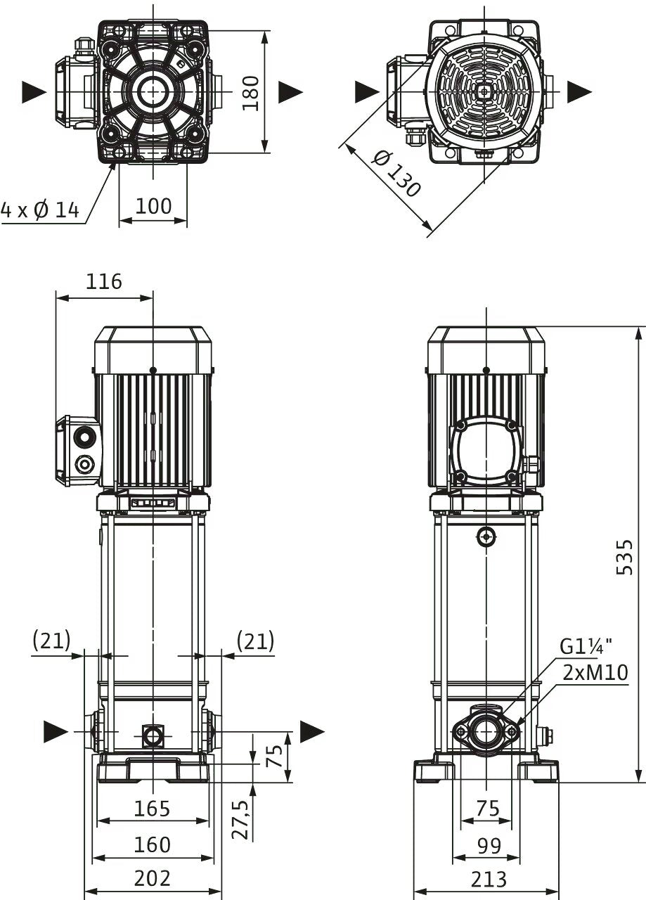 WILO Hochdruck-Kreiselpumpe Medana CV1-L.604-1/E/A/10O Art. 4240509