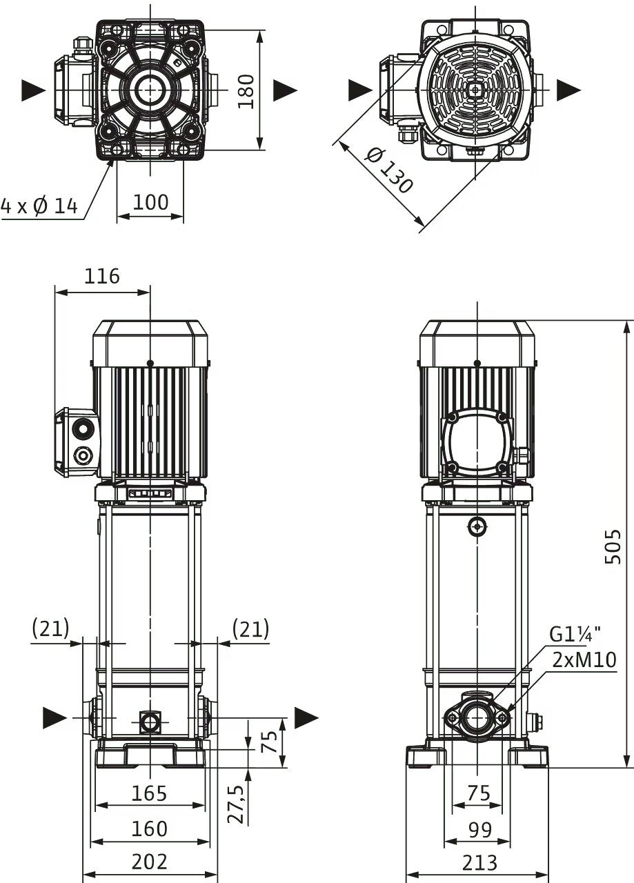 WILO Hochdruck-Kreiselpumpe Medana CV1-L.603-1/E/A/10O Art. 4240508