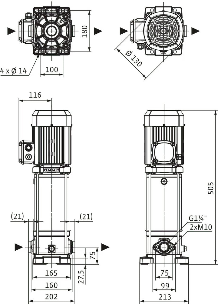 WILO Hochdruck-Kreiselpumpe Medana CV1-L.603-1/E/A/10O Art. 4240508
