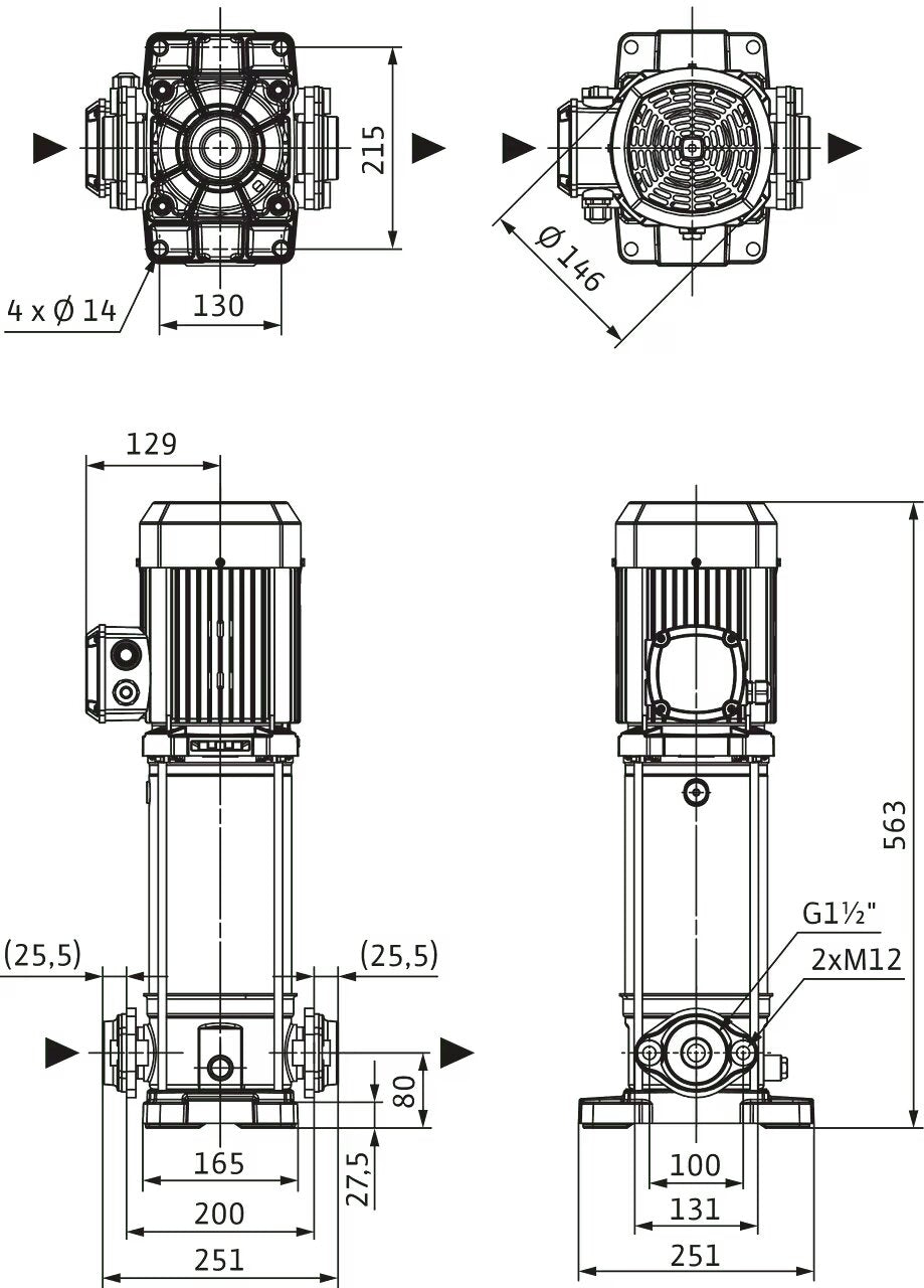 WILO Hochdruck-Kreiselpumpe Medana CV1-L.1004-1/E/E/10O Art. 4240526