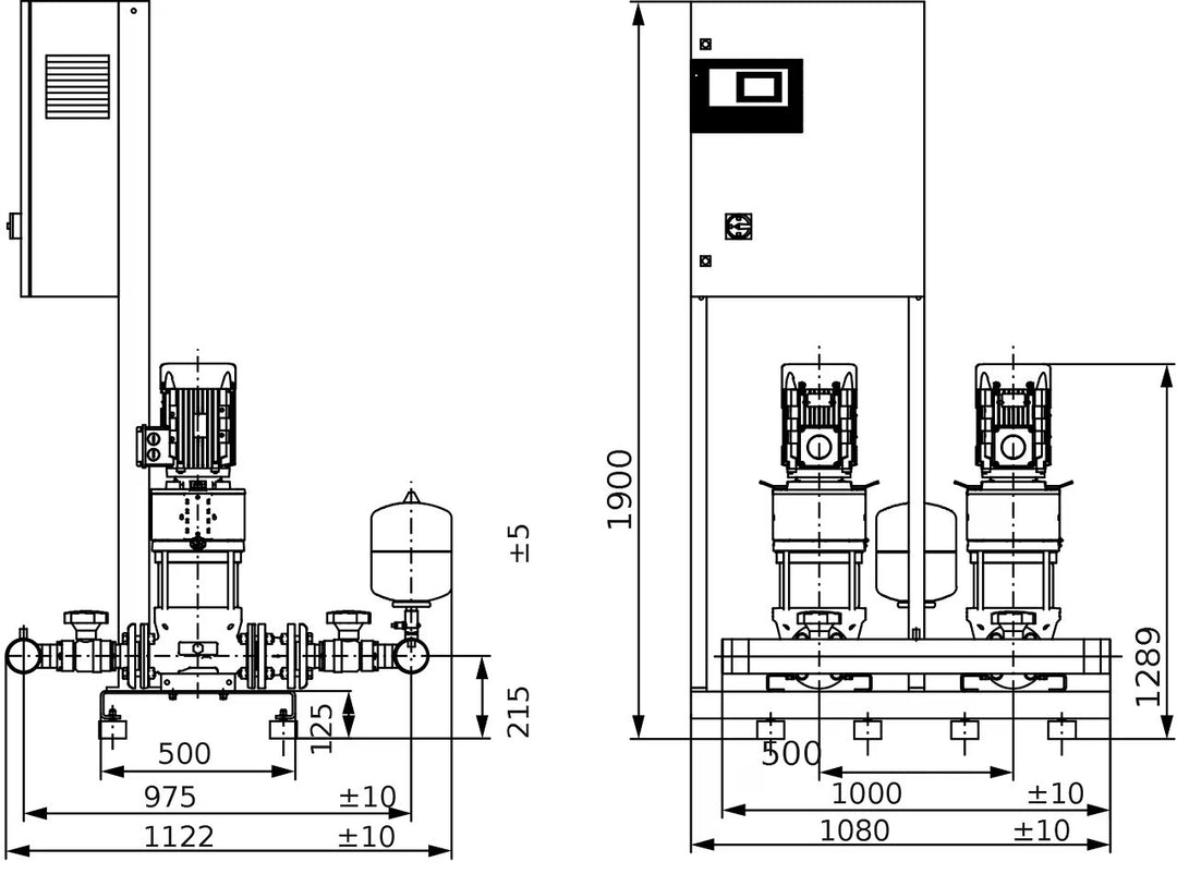WILO Kompakt-Druckerhöhungsanlage Comfort COR-2 Helix V 2206/K/CC Art. 2530551