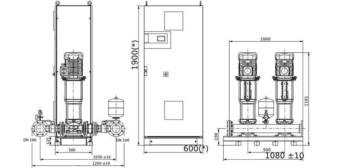 WILO Kompakt-Druckerhöhungsanlage Comfort COR-2 Helix V 3603/1/K/CC Art. 2530625