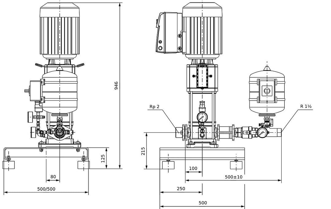 WILO Kompakt-Druckerhöhungsanlage  SiBoost Smart 1 HELIX VE1603/3kW Art. 2537329
